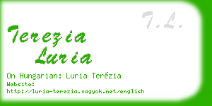 terezia luria business card